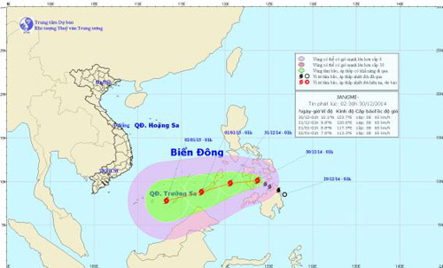 Bão Jangmi tiến gần Biển Đông - 1
