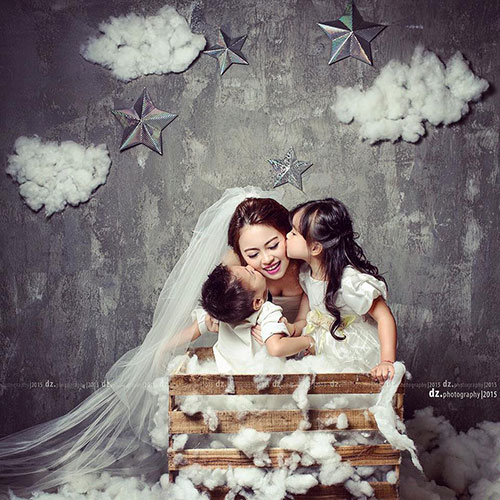 Single mom Hà Thành xinh đẹp lần thứ 2 mặc váy cưới vì con - 2