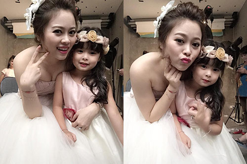 Single mom Hà Thành xinh đẹp lần thứ 2 mặc váy cưới vì con - 13