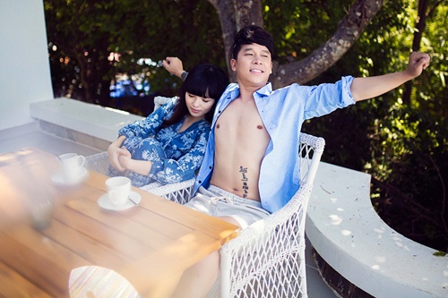 Lê Hoàng (The Men) cùng vợ chưa cưới trốn con đi du lịch - 1