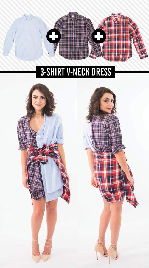 4 kiểu váy siêu đẹp từ chiếc sơ mi cũ của chàng - 3