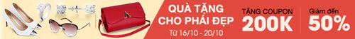 Bùng nổ khuyến mại 50% và tặng coupon 200.000đ dịp 20/10 - 1