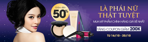 Bùng nổ khuyến mại 50% và tặng coupon 200.000đ dịp 20/10 - 2