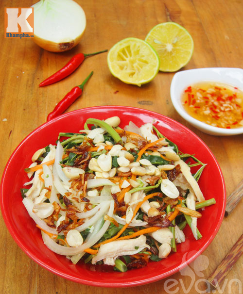 Giòn ngon nộm rau rút ức gà - 8