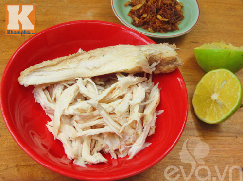 Giòn ngon nộm rau rút ức gà - 4