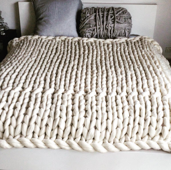 Chị em khắp nơi phát sốt mốt đan chăn len khổng lồ - 8