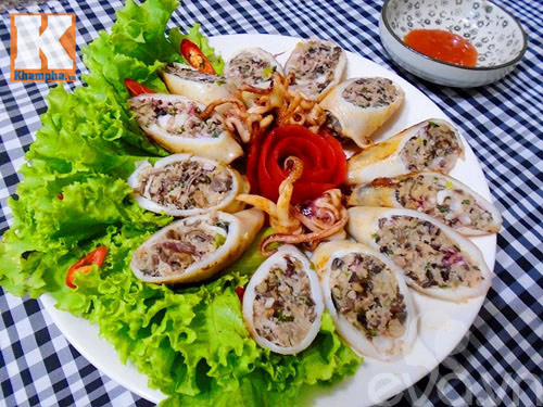 Mực nhồi thịt chiên vàng đầy hấp dẫn - 6