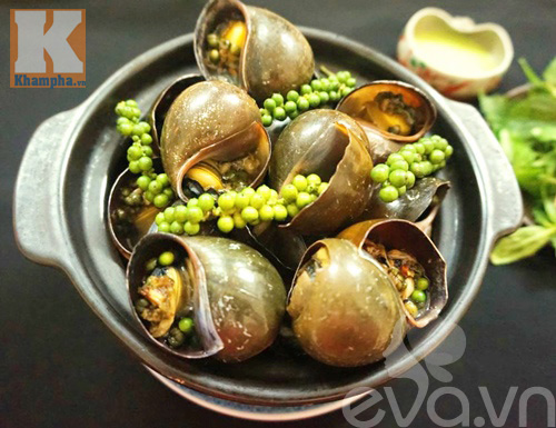 Nhâm nhi ốc hấp tiêu xanh dai giòn, hấp dẫn - 9