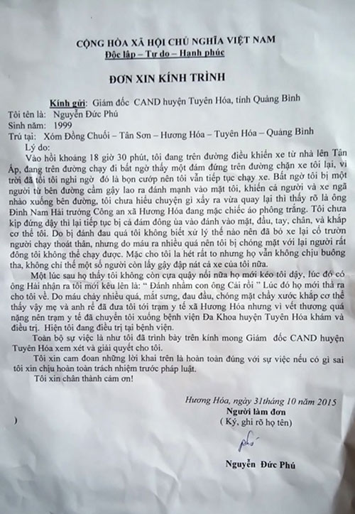 CA xã đánh học sinh lớp 10 nhập viện vì nhầm là trộm - 2