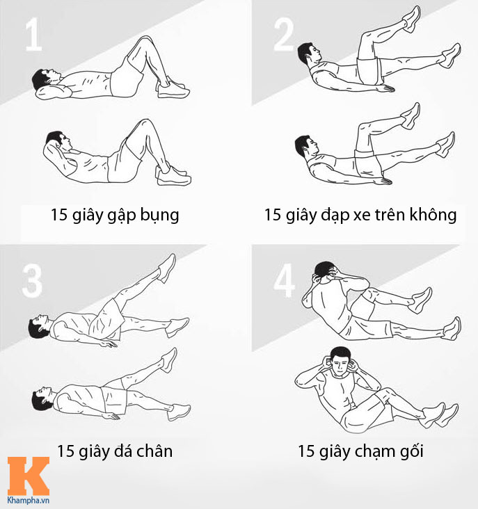 Giáo án 30 ngày tập HIIT đốt mỡ siêu tốc: Ngày 29 - 1