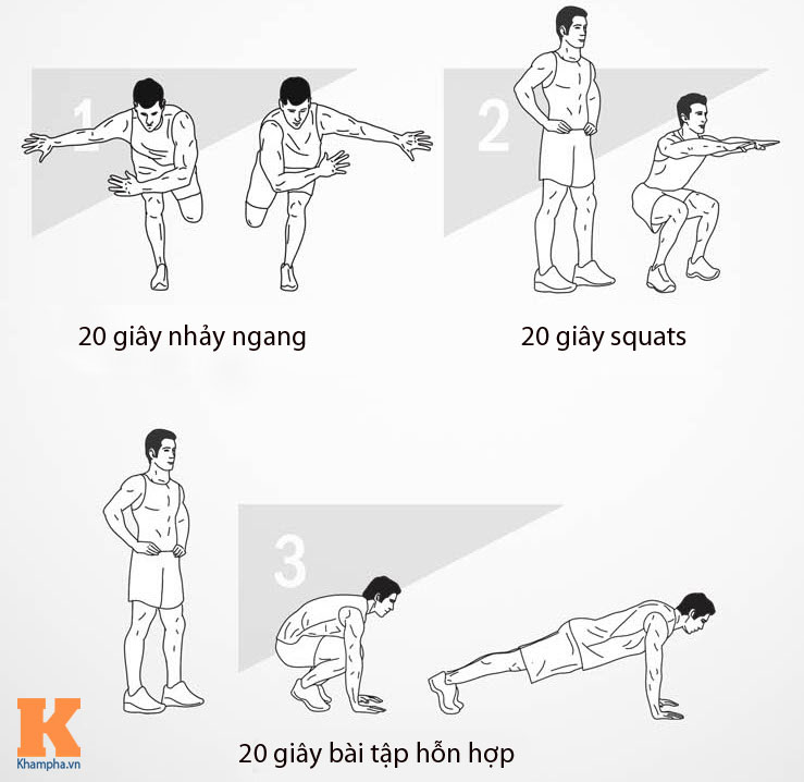 Giáo án 30 ngày tập HIIT đốt mỡ siêu tốc: Ngày 30 - 1