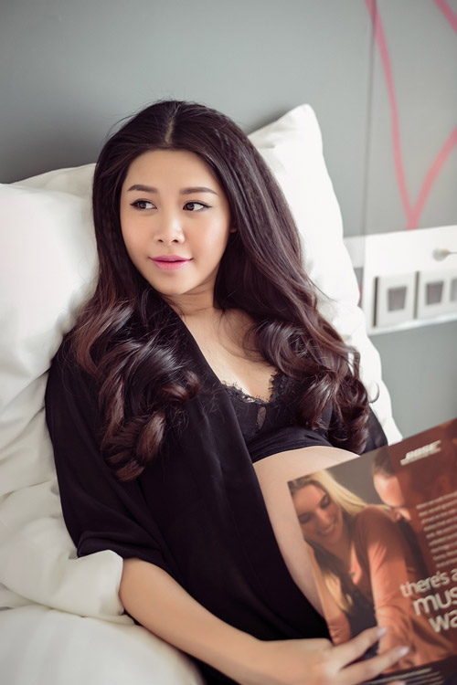 Bà xã Đăng Khôi lộ bộ ảnh gợi cảm khi bầu bí - 18