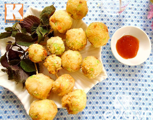 Khoai tây bọc chả gà viên chiên xù - 11