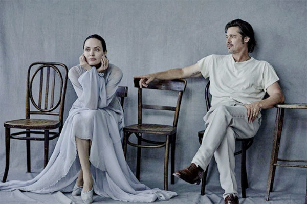 Angelina Jolie nô đùa, nghịch ngợm bên Brad Pitt - 2