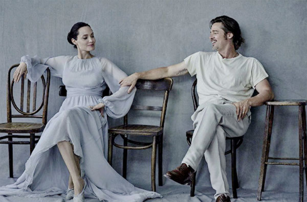 Angelina Jolie nô đùa, nghịch ngợm bên Brad Pitt - 4