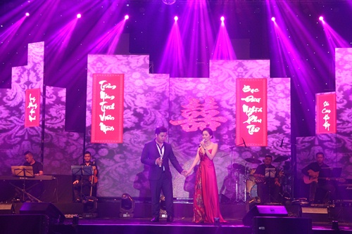 Lệ Quyên tay trong tay Quang Lê trên sân khấu - 2