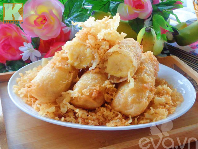 Bánh cốm dừa bọc chuối chiên nóng hổi - 12