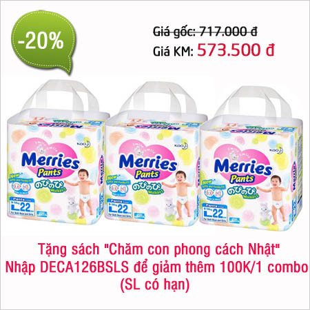 Giảm giá trên 20% tã Nhật Merries, Moony - 5