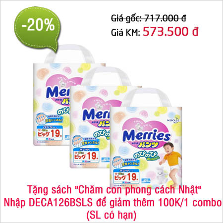 Giảm giá trên 20% tã Nhật Merries, Moony - 6