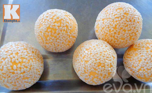 Bánh rán bí đỏ nhân khoai lang tím - 7
