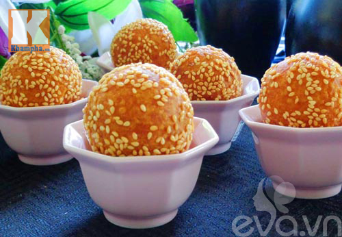 Bánh rán bí đỏ nhân khoai lang tím - 10