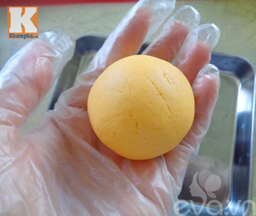 Bánh rán bí đỏ nhân khoai lang tím - 5
