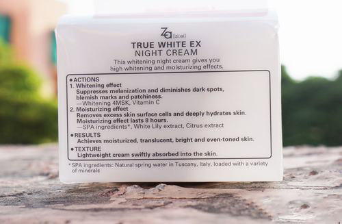 Đánh giá hũ kem dưỡng trắng ZA True White Night Cream - 1