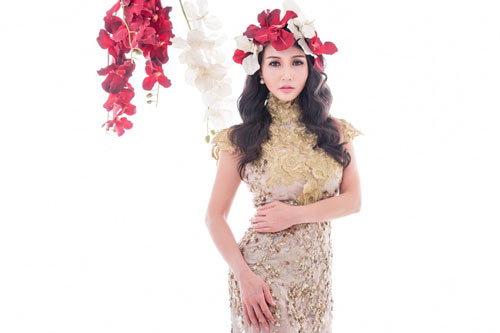HH Sương Đặng đẹp tựa nữ thần với đầm hoa hồng - 9