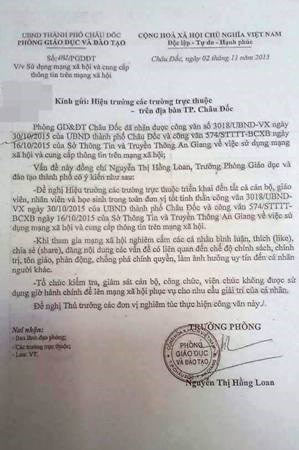 Công văn nghiêm cấm giáo viên… “like” thông tin “nhạy cảm”! - 1
