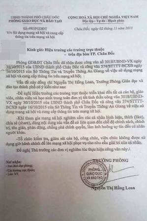 An Giang hủy văn bản cấm giáo viên bình luận trên Facebook - 2