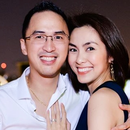 Vợ chồng Hà Tăng mặc áo đôi, ngọt ngào bên nhau - 3