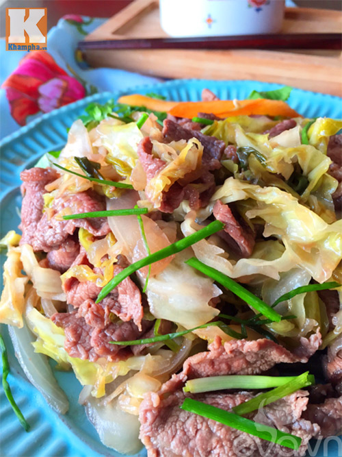 Bò xào dưa chua bắp cải ngon cơm - 6