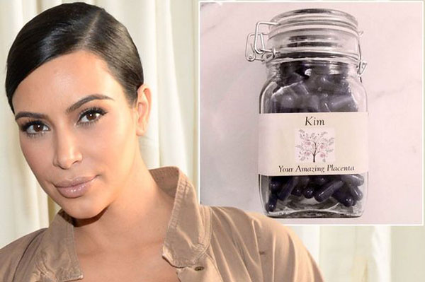 Kim Kardashian ăn nhau thai để tránh trầm cảm sau sinh - 1