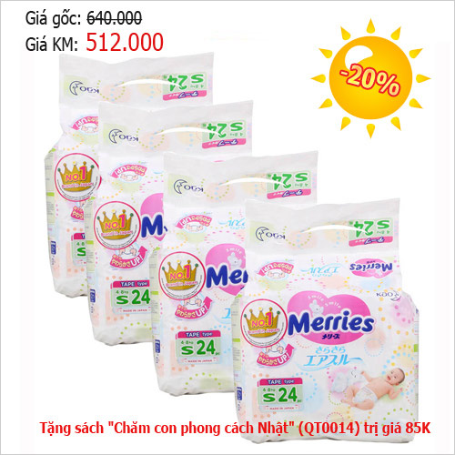 Giảm giá 20%, tặng thêm thỏ Noel khi mua tã Merries - 6