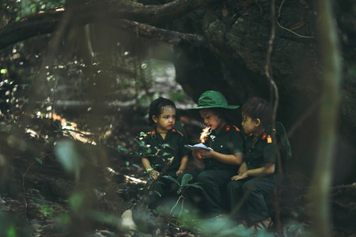 Dàn mẫu nhí Hà thành gây xúc động trong màu xanh áo lính - 3