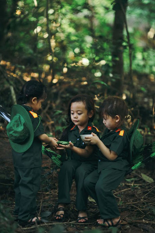 Dàn mẫu nhí Hà thành gây xúc động trong màu xanh áo lính - 4