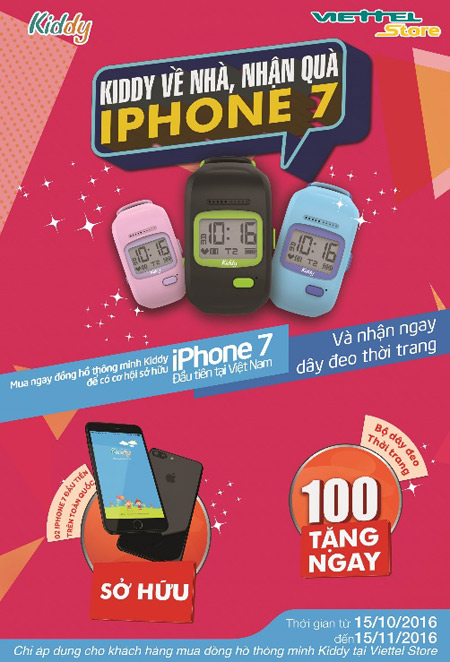 Chương trình khuyến mãi “Kiddy về nhà – nhận quà iPhone 7” - 1