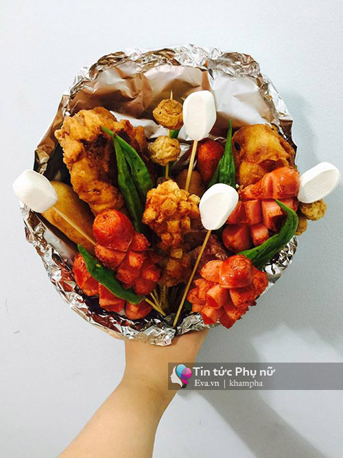 Cận 20/10, hoa làm từ đồ ăn giá 100 nghìn/bó gây sốt Sài Gòn - 6
