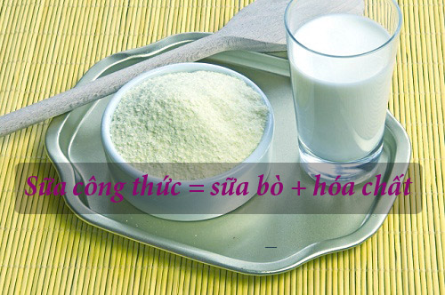 Thực hư thông tin sữa công thức  sữa bò + hóa chất - 1
