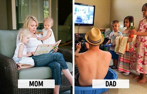 Loạt ảnh chứng minh sự khác nhau quot;không thể chân thực hơnquot; khi bố và mẹ chăm con - 9