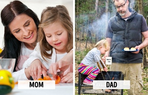 Loạt ảnh chứng minh sự khác nhau quot;không thể chân thực hơnquot; khi bố và mẹ chăm con - 10