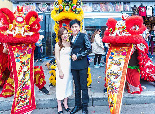 Vợ Đan Trường khoe bụng bầu những tháng giữa thai kỳ - 1