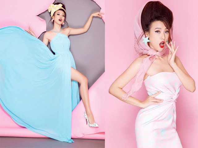 Á hậu Hoàng Oanh ngọt như kẹo bông với gam màu pop-art
