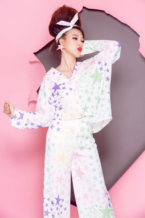 Á hậu Hoàng Oanh ngọt như kẹo bông với gam màu pop-art - 8
