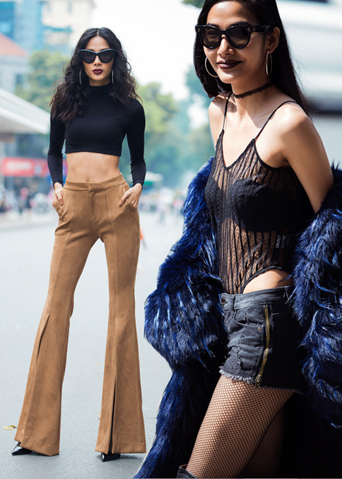 Thời trang đường phố sao Việt: 4 quán quân Next Top gây xôn xao đường phố Hà Nội - 1