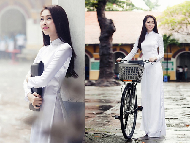 Chẳng cần đồ hiệu, Phạm Hương và Kỳ Duyên vẫn đẹp thoát tục với áo dài trắng - 9