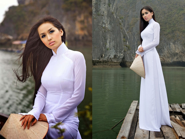 Chẳng cần đồ hiệu, Phạm Hương và Kỳ Duyên vẫn đẹp thoát tục với áo dài trắng - 10