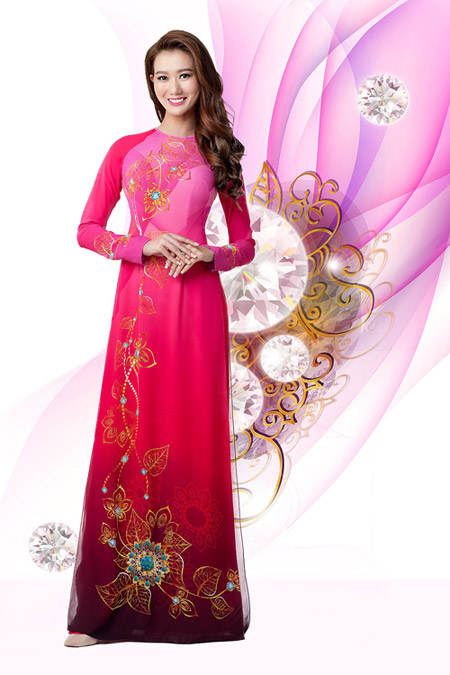 Khoe vẻ rạng ngời cùng bộ sưu tập áo dài Ngọc Khuê Các - 7