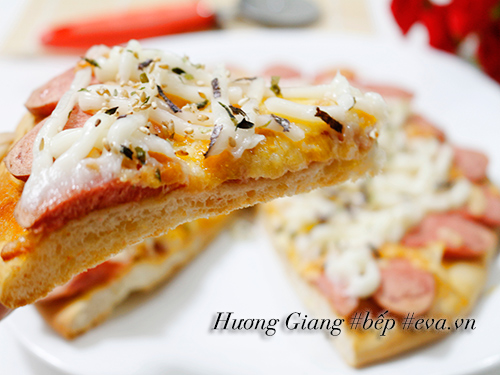 Bánh pizza xúc xích giăm bông tuyệt ngon - 10