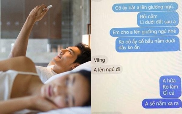 Chồng khúm núm nhắn tin xin phép bồ cho được nằm cùng vợ gây phẫn nộ MXH - 1